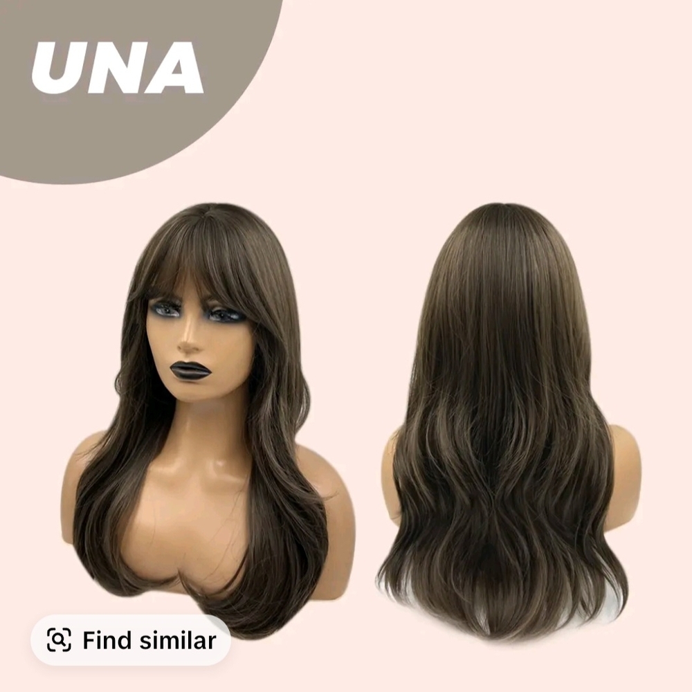 Brown Long Wavy Wig
